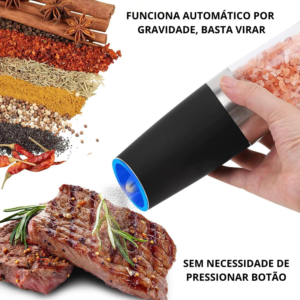 Moedor Elétrico de Temperos com Sensor de Gravidade em Led - MHX™