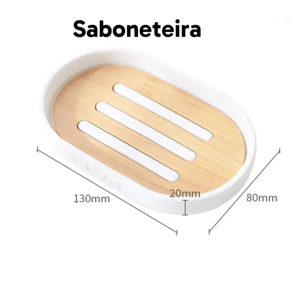 Kit para Banheiro em Bambu - MHX™