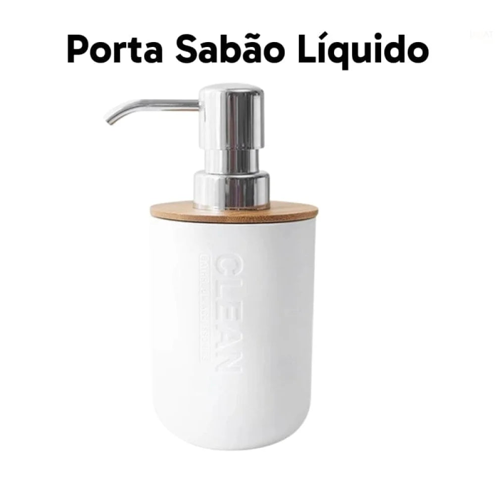 Kit para Banheiro em Bambu - MHX™